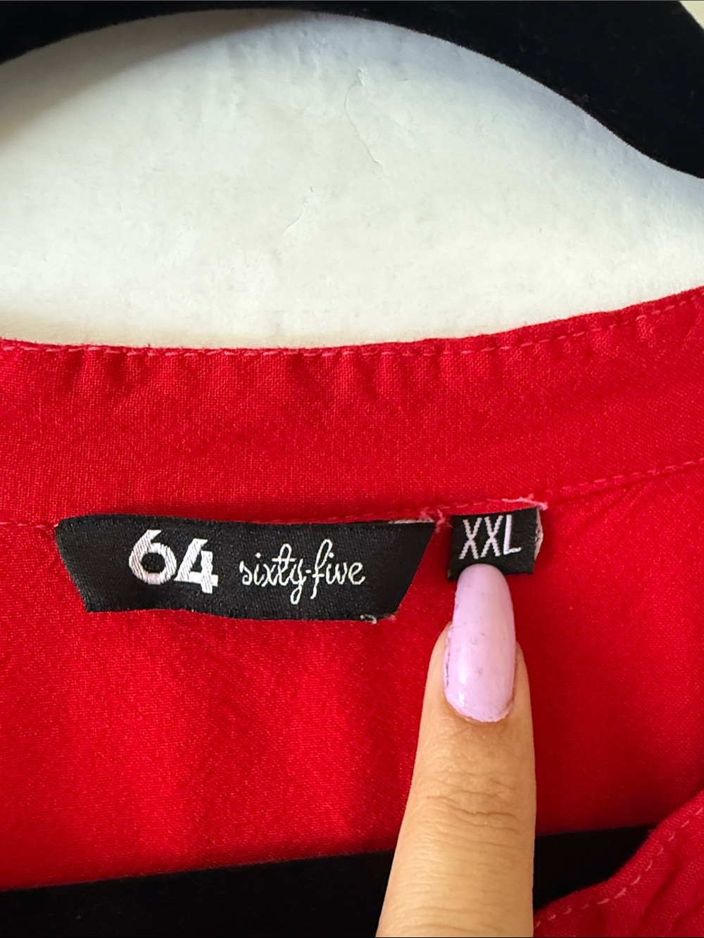 64 Sixty Five Embroidered Tunic Size XXL Red Multicolor Floral Boho Long Sleeve - Picture 3 of 13